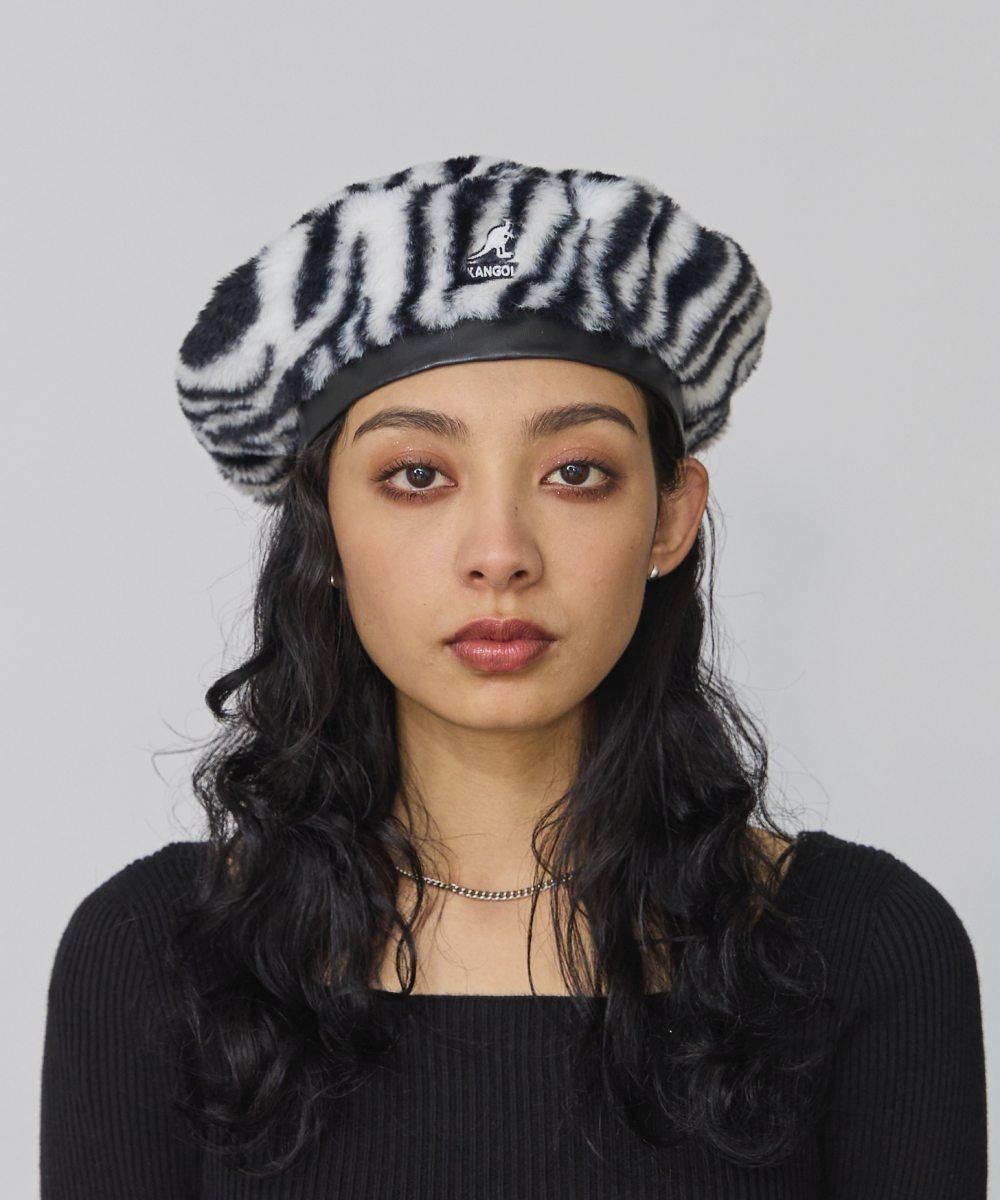 FAUX FUR BERET | S/M(07) SOLID BLACK (01) | BERET | ベレー帽