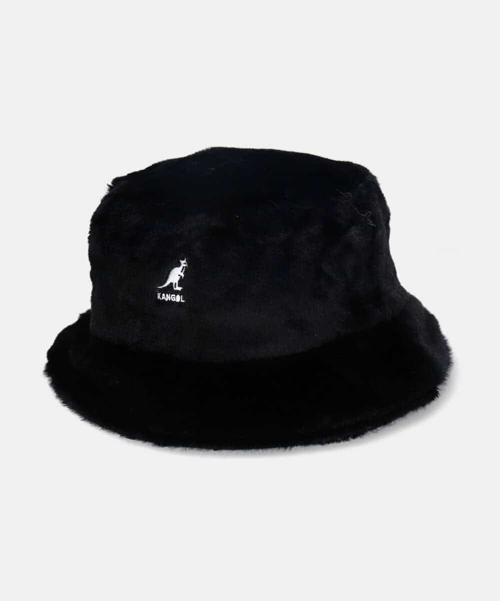 FAUX FUR BUCKET | S(06) SOLID BLACK (01) | BUCKET | ハット